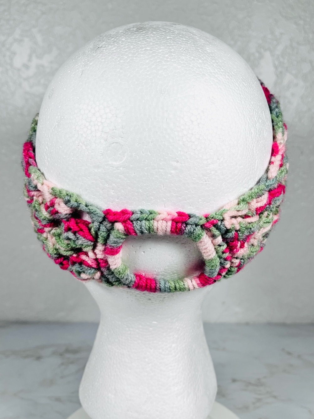 Crochet Headband Ponytail Holder - Picture 3 of 9
